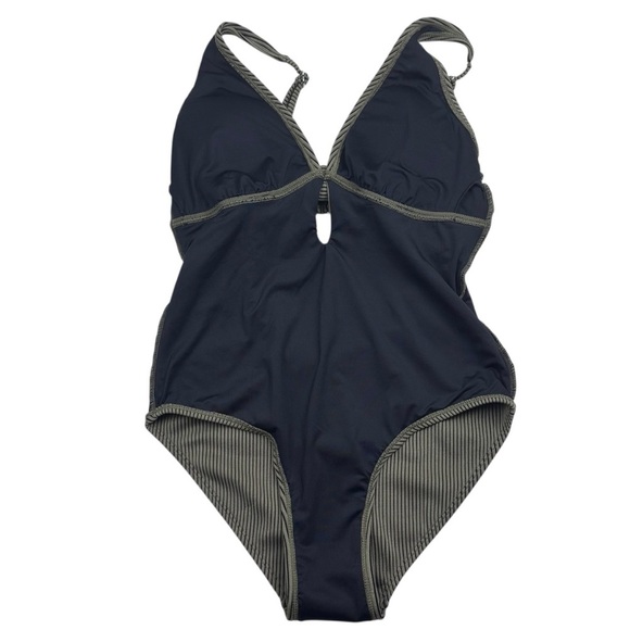 CUPSHE OLIVE GREEN PLUNGING KNOTTED V-NECK ADJUSTABLE STRAP ONE PIECE SWIMSUIT - Picture 5 of 16